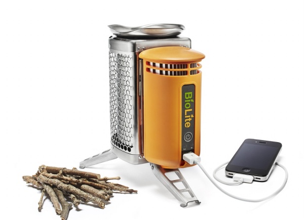 Camp Stove smartphone charger