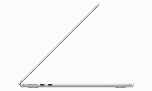 Side view of macbook
