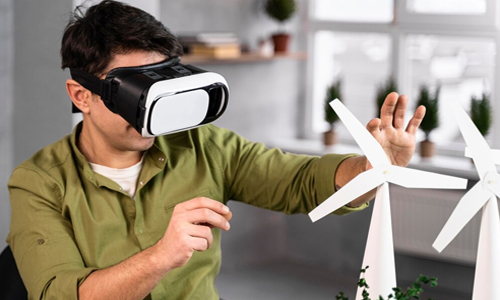 Man-wearing-VR-headset
