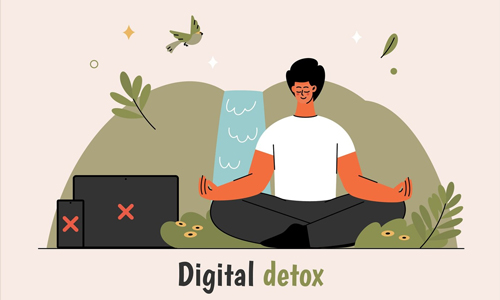 Digital detox illustration
