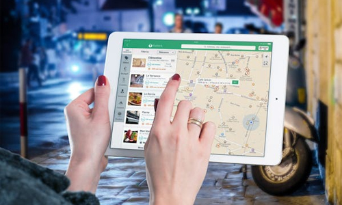 Google maps on a tablet