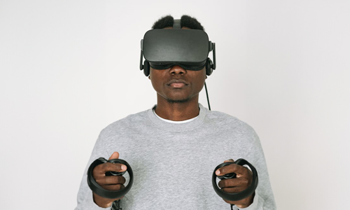 Man-using-VR-headset