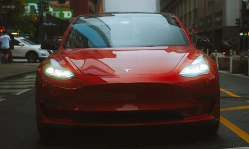 Red tesla