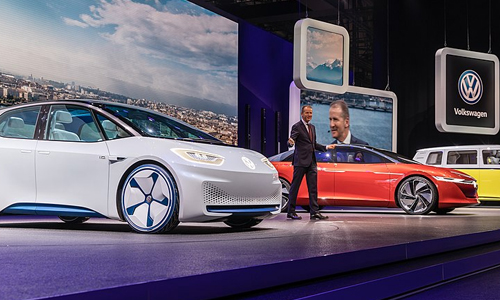 Electric-cars-on-display
