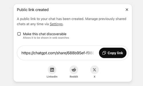 Shared Links and Screenshots