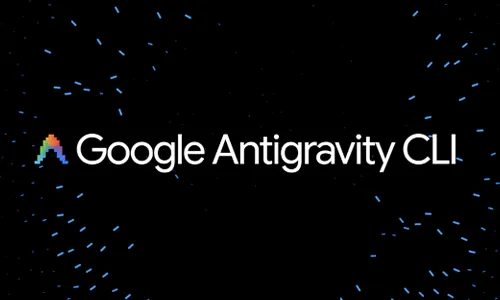 The text "Google Antigravity CLI" in a white sans-serif font centered on a black background. 