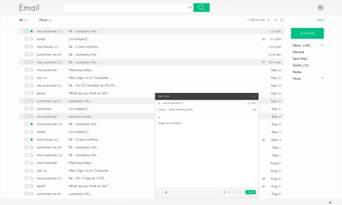 Illustration of e-mail window