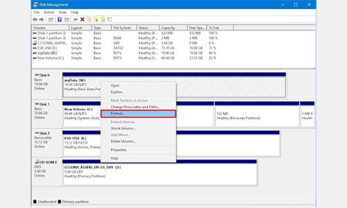 Click start to being formating USB flash drive