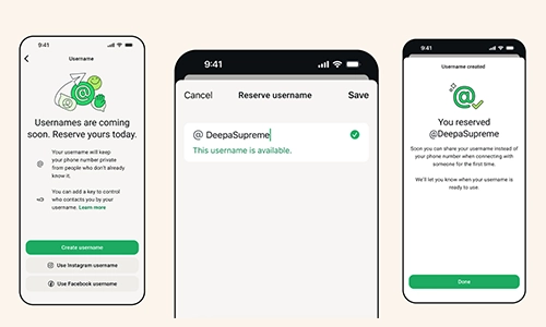 create your unique whatsapp username